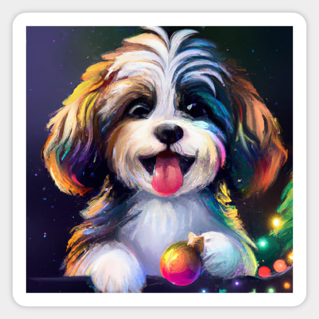 Cute Havanese Drawing Sticker by Play Zoo